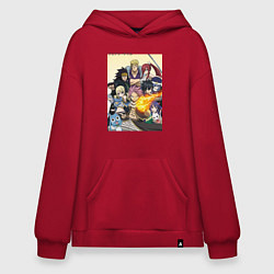 Толстовка-худи оверсайз Fairy Tail heroes, цвет: красный