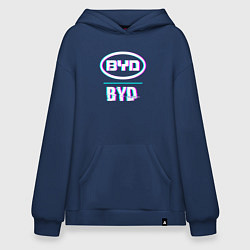 Худи оверсайз Значок BYD в стиле glitch