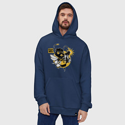 Толстовка-худи оверсайз Wu - killa beez, цвет: тёмно-синий — фото 2