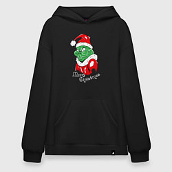 Худи оверсайз Merry Christmas, Santa Claus Grinch