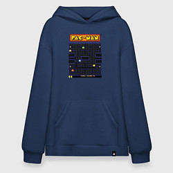 Толстовка-худи оверсайз Pac-Man на ZX-Spectrum, цвет: тёмно-синий