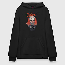 Толстовка-худи оверсайз Slipknot art, цвет: черный