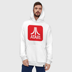 Толстовка-худи оверсайз Atari logo, цвет: белый — фото 2