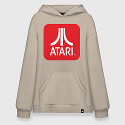 Толстовка-худи оверсайз Atari logo, цвет: миндальный