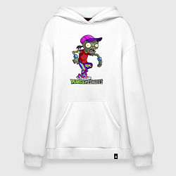 Толстовка-худи оверсайз Zombie on sport, цвет: белый