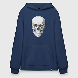Толстовка-худи оверсайз Platinum Cut Skull, цвет: тёмно-синий