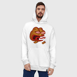 Толстовка-худи оверсайз Evil Pepe sticker, цвет: белый — фото 2