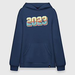 Толстовка-худи оверсайз 2023, цвет: тёмно-синий