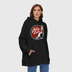 Толстовка-худи оверсайз Nuka cola sticker, цвет: черный — фото 2