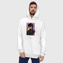 Толстовка-худи оверсайз Лелуш Черный принц, цвет: белый — фото 2