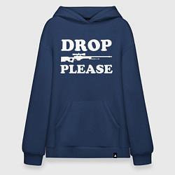 Толстовка-худи оверсайз Drop AWP Please, цвет: тёмно-синий