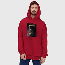 Толстовка-худи оверсайз Fallout 4 - Nick Valentine, цвет: красный — фото 2
