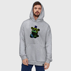 Толстовка-худи оверсайз Маленький Золотой Фредди, цвет: меланж — фото 2