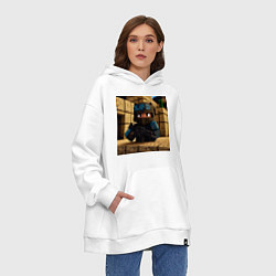 Толстовка-худи оверсайз Counter Strike в стиле Minecraft, цвет: белый — фото 2