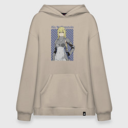 Толстовка-худи оверсайз Принцесса меча Айз, цвет: миндальный