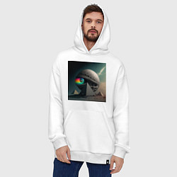 Толстовка-худи оверсайз Тайны и мифы пирамид, цвет: белый — фото 2