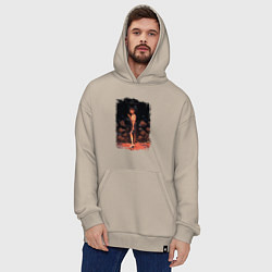 Толстовка-худи оверсайз Мио Кофунэ - Летнее время, цвет: миндальный — фото 2