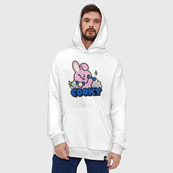 Толстовка-худи оверсайз Cooky BT21 Jungkook, цвет: белый — фото 2