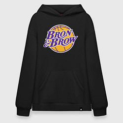 Толстовка-худи оверсайз Bron & Brow, цвет: черный
