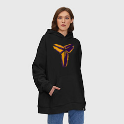 Толстовка-худи оверсайз Kobe logo, цвет: черный — фото 2