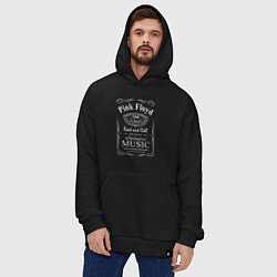 Толстовка-худи оверсайз Pink Floyd в стиле Jack Daniels, цвет: черный — фото 2