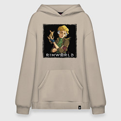 Толстовка-худи оверсайз Римворлд - Фиби, цвет: миндальный