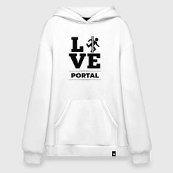 Толстовка-худи оверсайз Portal love classic, цвет: белый