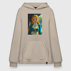 Толстовка-худи оверсайз The legend of Zelda - ahegao art, цвет: миндальный