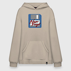 Толстовка-худи оверсайз Никогда не забуду, цвет: миндальный