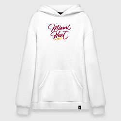 Толстовка-худи оверсайз Miami Heat fan, цвет: белый
