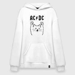 Худи оверсайз AC DC - rock cat