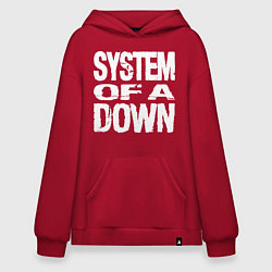 Толстовка-худи оверсайз SoD - System of a Down, цвет: красный
