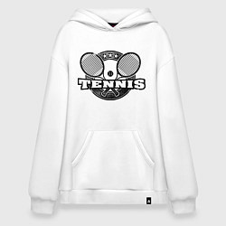 Толстовка-худи оверсайз Tennis, цвет: белый