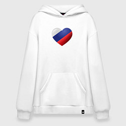 Худи оверсайз Флаг России в сердце