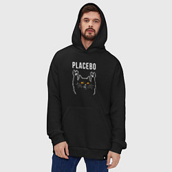 Толстовка-худи оверсайз Placebo rock cat, цвет: черный — фото 2