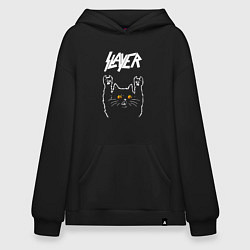 Худи оверсайз Slayer rock cat