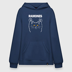 Худи оверсайз Ramones rock cat