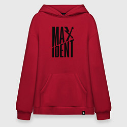 Толстовка-худи оверсайз Maxident - black - stray kids, цвет: красный