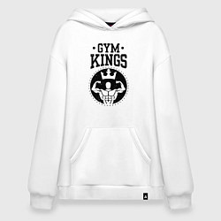 Толстовка-худи оверсайз Gym kings, цвет: белый