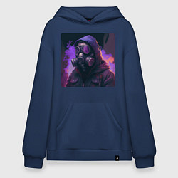 Толстовка-худи оверсайз Апокалипсис, цвет: тёмно-синий