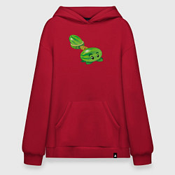 Толстовка-худи оверсайз Арбузик, цвет: красный