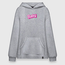 Худи оверсайз Baby: pink barbie style