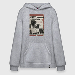 Толстовка-худи оверсайз Ход королевы винтаж, цвет: меланж