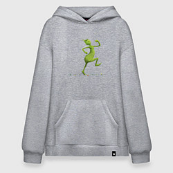 Толстовка-худи оверсайз Веселый Гринч похититель Рождества, цвет: меланж