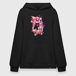 Толстовка-худи оверсайз Sherry Barnett, цвет: черный