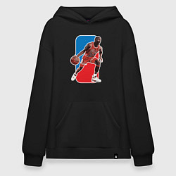 Толстовка-худи оверсайз Jordan play, цвет: черный
