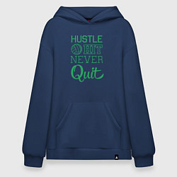 Худи оверсайз Hustle hit never quit