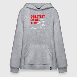 Толстовка-худи оверсайз Jordan greatest of all time, цвет: меланж