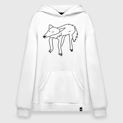 Худи оверсайз Забавный волк