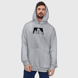 Толстовка-худи оверсайз Пауэр из Человек Бензопила, цвет: меланж — фото 2